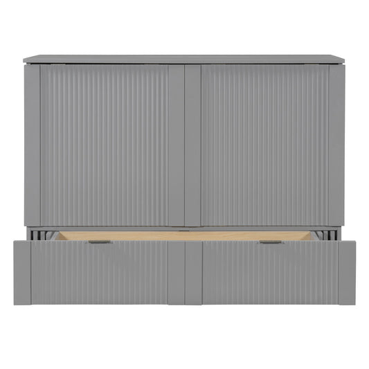 Murphy Bed With Drawer And A Set Of Sockets & USB Ports, Pulley Structure Design