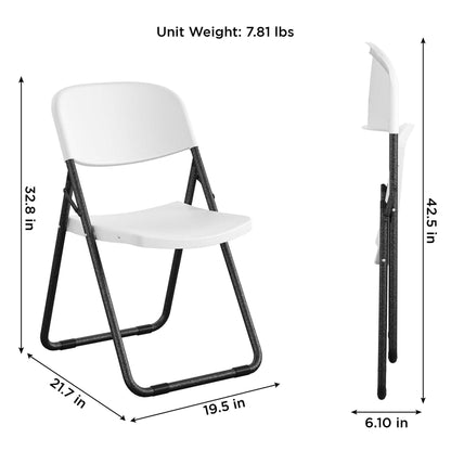 U - Leg Folding Chair - White