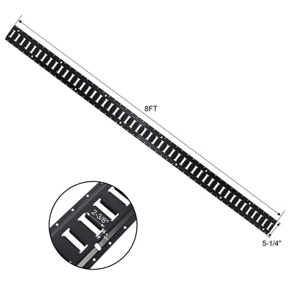 Heavy Duty E Track Tie-Down Rail Kit With O-Ring Anchors And Rope Tie Offs
