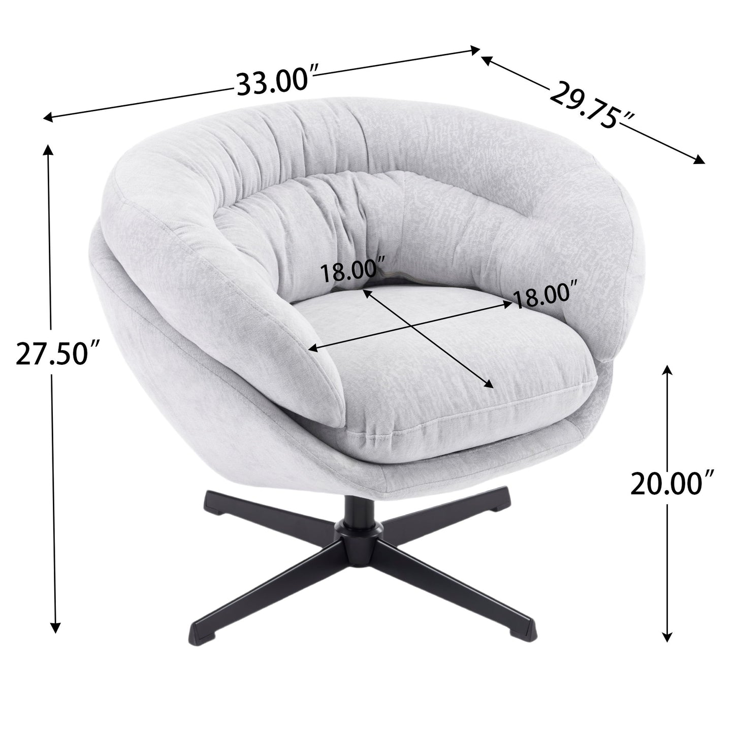 Modern Chenille Office Chair With 360 Degree Swivel