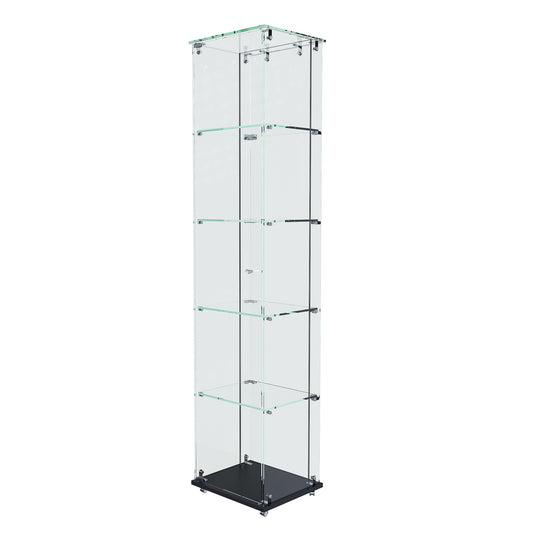Premium 5 Tier Glass Display Case With 5 Dynamic LED Modes