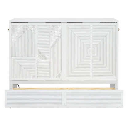 Murphy Bed With Large Drawer, USB Ports And Outlets