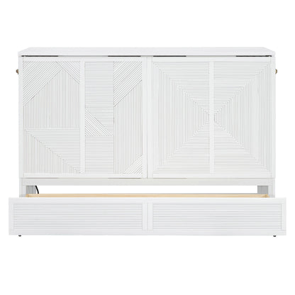 Murphy Bed With Large Drawer, USB Ports And Outlets