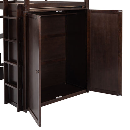 Loft Bed With Drawers, Desk, And Wardrobe