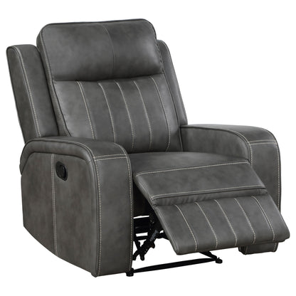 Forrest - Recliner Chair With Tufted Upholstery - Gray