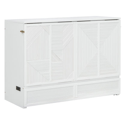 Murphy Bed With Large Drawer, USB Ports And Outlets