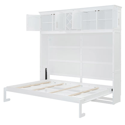 Murphy Wall Bed With Top Cabinets & Wine Rack