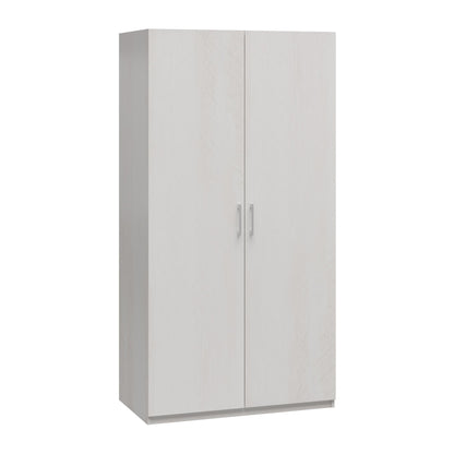 Suite Style Modular Extra Wide Wardrobe With Open Shelves - White