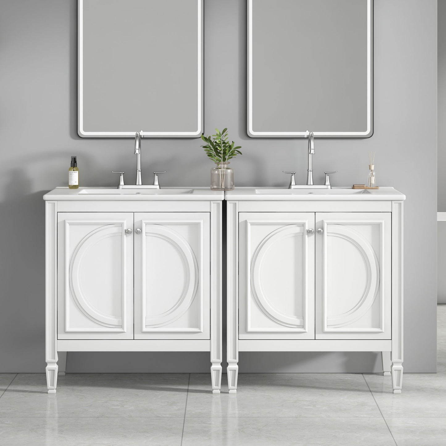 Bathroom Vanity With Sink With 2 Doors And Adjustable Shelf