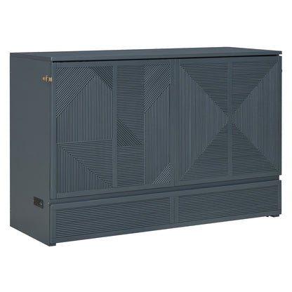 Murphy Bed With Large Drawer, USB Ports And Outlets
