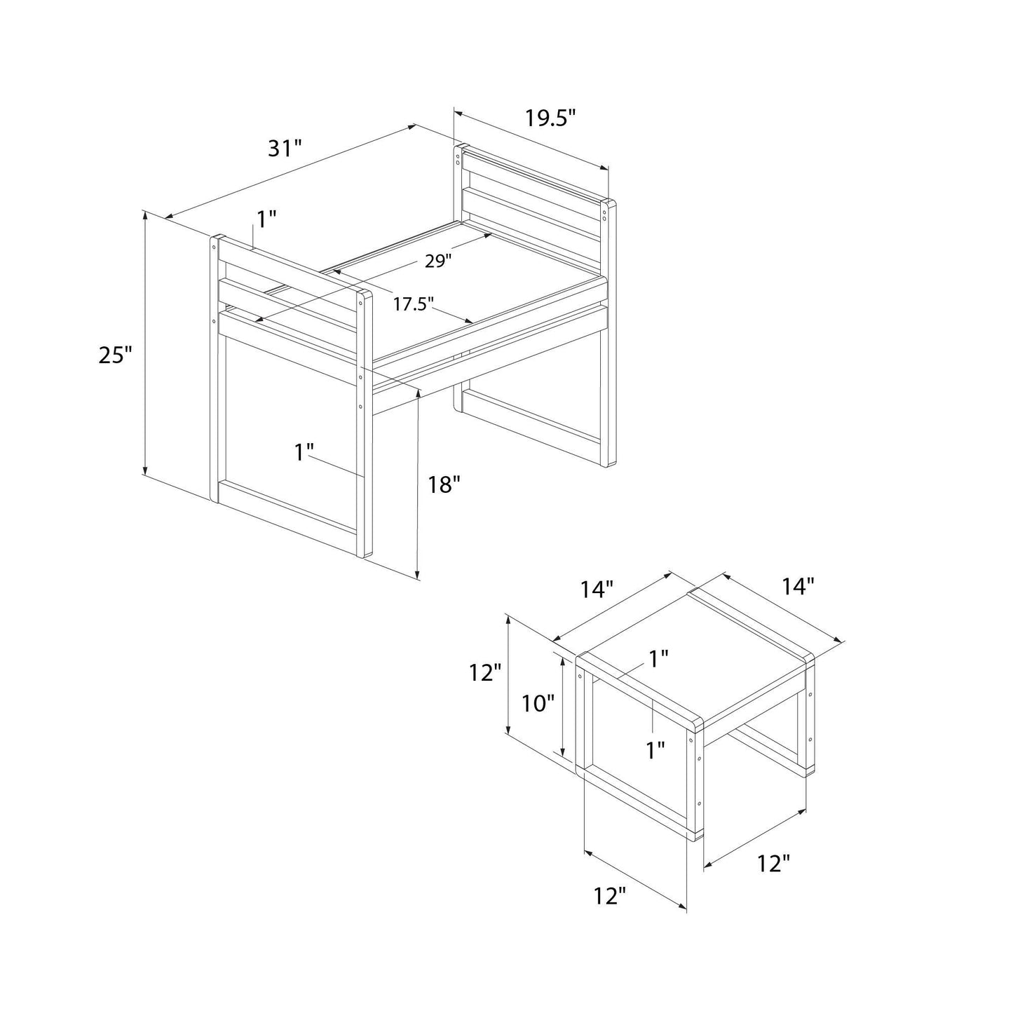Signy - 3 Piece Activity Table Set - Pink / White